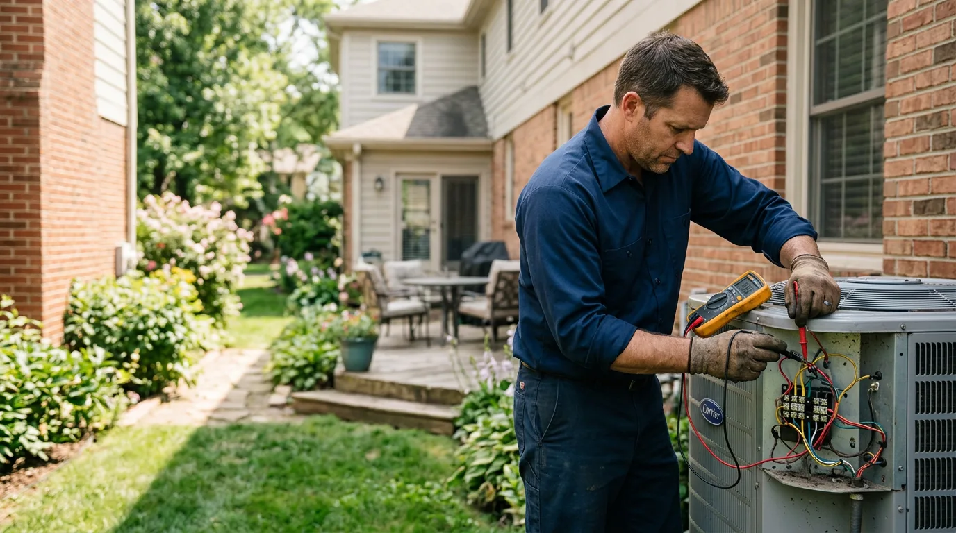 HVAC technician working near Burlington, NJ